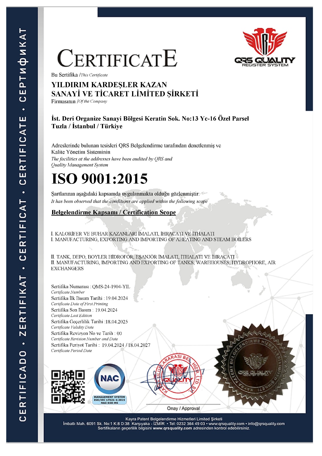 Certificate